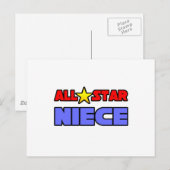 Alle Star Niece Briefkaart (Voorkant / Achterkant)