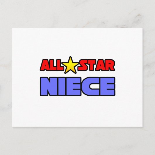 Alle Star Niece Briefkaart (Voorkant)