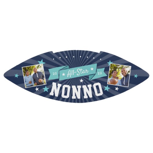 Alle Star Nonno | Aangepaste foto op opa American Football (Paneel)