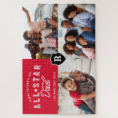Alle Star Pap | Happy Vaderdag Foto & Monogram Legpuzzel (Verticaal)