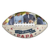 Alle Star Papa's | Aangepaste foto op opa American Football (Voorkant)