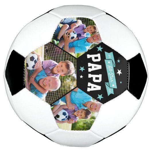 Alle Star Papa's | Aangepaste foto op opa Voetbal (Gedraaid)