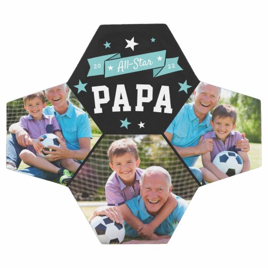 Alle Star Papa's | Aangepaste foto op opa Voetbal (Enkel)