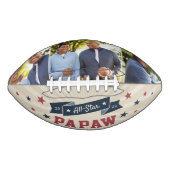 Alle Star Papaw | Aangepaste foto op opa American Football (Voorkant)
