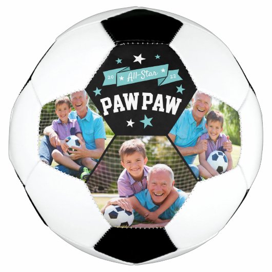 Alle Star Pawpaw | Aangepaste foto op opa Voetbal (Voorkant)