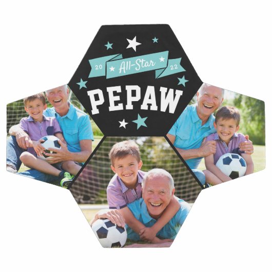 Alle Star Pepaw | Aangepaste foto op opa Voetbal (Enkel)