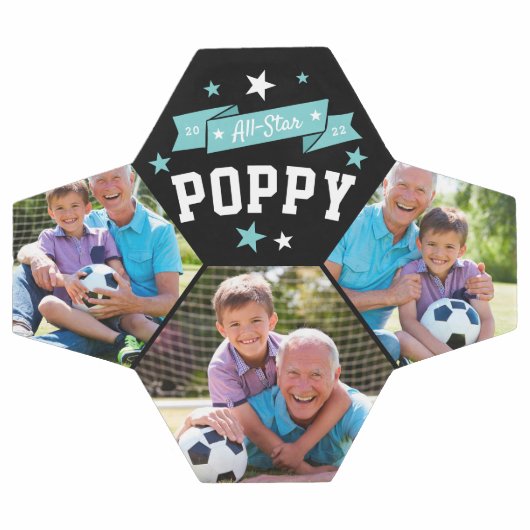 Alle Star Poppy | Aangepaste foto op opa Voetbal (Enkel)
