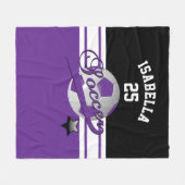 Alle Star Soccer | PAARS Fleece Deken (Voorkant (Horizontaal))