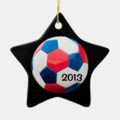 Alle Star Soccer Star Keramisch Ornament (Voorkant)