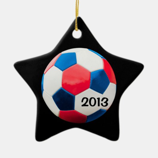 Alle Star Soccer Star Keramisch Ornament (Voorkant)