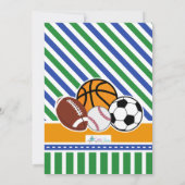 Alle Star Sport Birthday Party Uitnodiging (Achterkant)