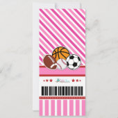 Alle Star Sport Couples Baby shower Uitnodiging (Achterkant)