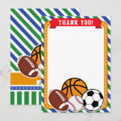 Alle Star Sport Dank je wel Bedankkaart (Voorkant / Achterkant)