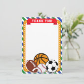 Alle Star Sport Dank je wel Bedankkaart (Staand voorkant)