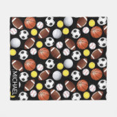 Alle Star Sport Fleece Deken (Voorkant (Horizontaal))