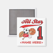 Alle Star Sports 1st Birthday Magneet (Voorkant / Achterkant)