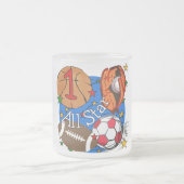 Alle Star Sports 1st Birthday Tshirts en cadeaus Matglas Koffiemok (Center)