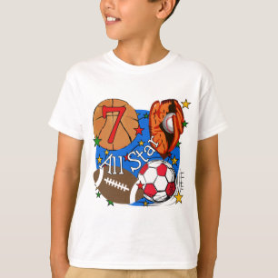 Alle Star Sports 7th Birthday Tshirts en cadeautje