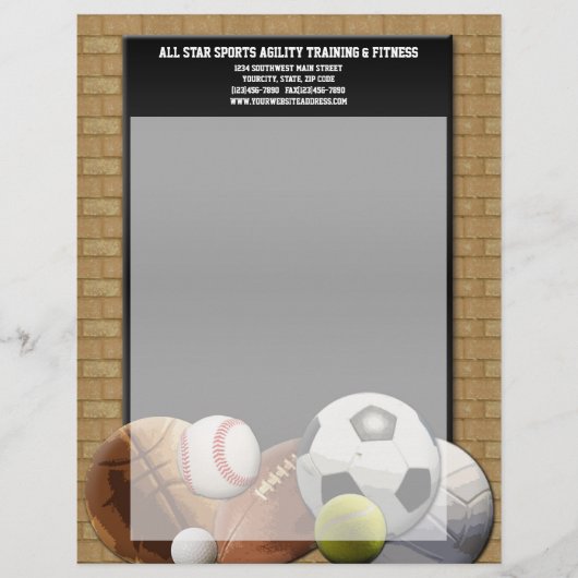 Alle Star Sports Balls met Brick Wall Briefhoofd Ontwerp (Voorkant)