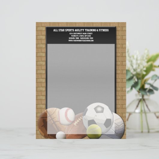 Alle Star Sports Balls met Brick Wall Briefhoofd Ontwerp (Staand voorkant)