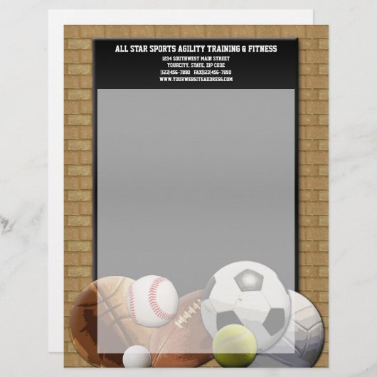 Alle Star Sports Balls met Brick Wall Briefhoofd Ontwerp (Voorkant / Achterkant)
