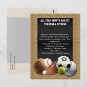 Alle Star Sports Balls met Brick Wall Briefkaart (Voorkant / Achterkant)