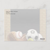 Alle Star Sports Balls met Brick Wall Briefkaart (Achterkant)