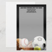 Alle Star Sports Balls met Brick Wall Briefpapier (Voorkant / Achterkant)