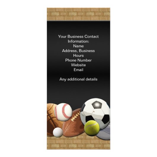 Alle Star Sports Balls met Brick Wall Reclamekaart (Achterkant)