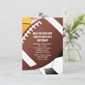 Alle Star Sports Birthday Party Kaart (Staand voorkant)