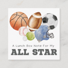 Alle Star Sports Lunch Notities