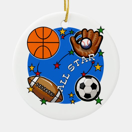 Alle Star Sports Tshirts en cadeaus Keramisch Ornament (Voorkant)