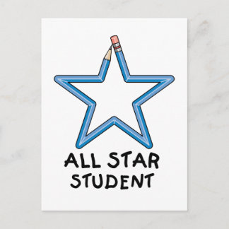 Alle Star Student Briefkaart