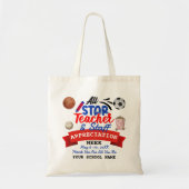 Alle Star Teacher Appreciance Week School Name Tote Bag (Voorkant)