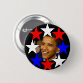 ALLE STARS OBAMA-herdenking Ronde Button 5,7 Cm (Voorkant /achterkant)