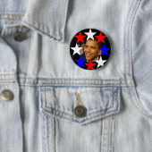 ALLE STARS OBAMA-herdenking Ronde Button 5,7 Cm (In situ)