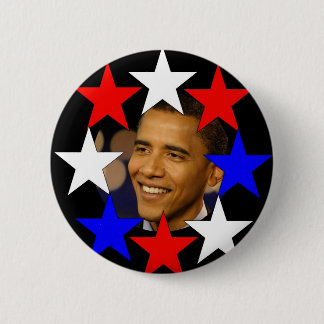 ALLE STARS OBAMA-herdenking Ronde Button 5,7 Cm