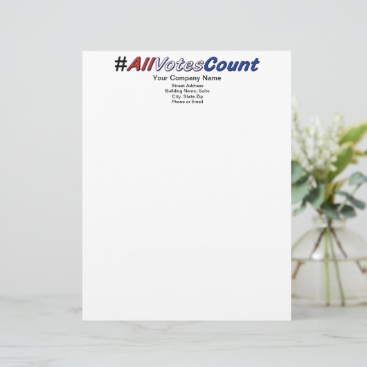 Alle stemmen tellen briefhoofd aanpassen (Staand voorkant)