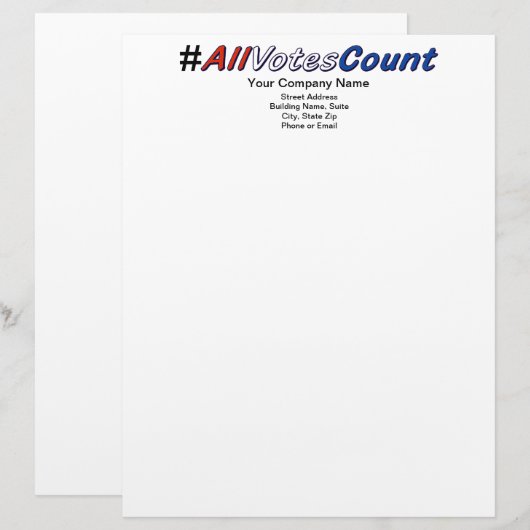 Alle stemmen tellen briefhoofd aanpassen (Voorkant / Achterkant)