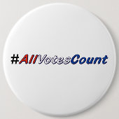 Alle stemmen tellen, op Buttonnen pinnen Ronde Button 6,0 Cm (Voorkant)