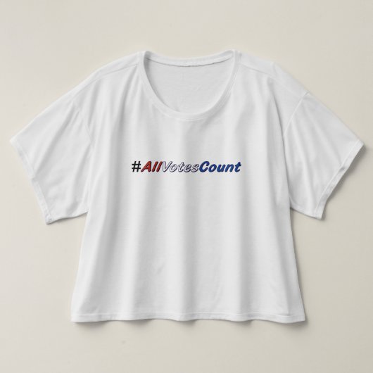 Alle stemmen tellen op T-shirts (Design voorkant)