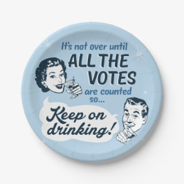 Alle stemmen tellen | Papieren Borden | Retro Funn Bordje