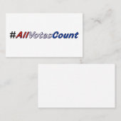 Alle stemmen tellen Visitekaartjes (Voorkant / Achterkant)