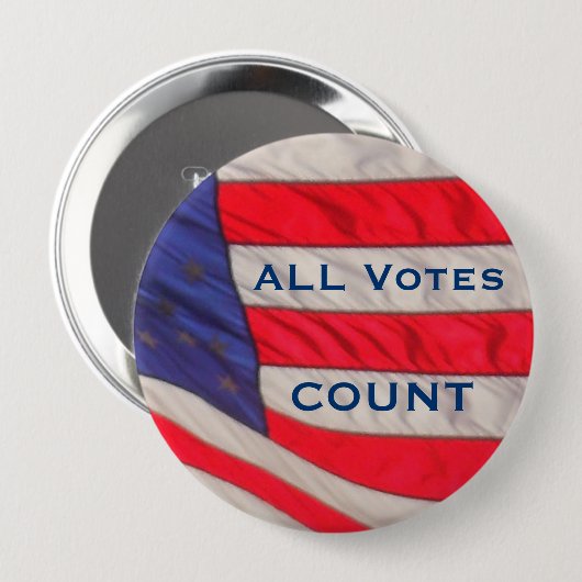 Alle stemmingen tellen Button pinrug (Voorkant /achterkant)