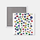 Alle stenen kleurstoffen magneet (Voorkant / Achterkant)