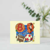 Alle sterren 8e verjaardag Tshirts en geschenken Briefkaart (Staand voorkant)