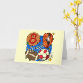 Alle sterren 8e verjaardag Tshirts en geschenken Kaart (Gele Bloem)