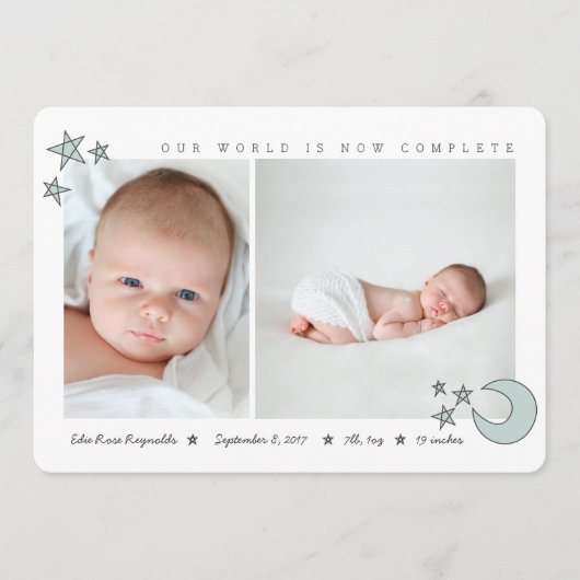 alle sterren in de hemelmunt aankondiging (Voorkant)