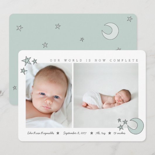 alle sterren in de hemelmunt aankondiging (Voorkant / Achterkant)