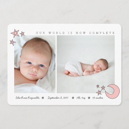 alle sterren in de roze met de blote hemel aankondiging (Voorkant)